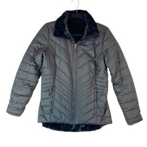 The North Face Women's Black Mossbud Fur-Lined Reversible Coat Size Small